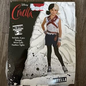 Disney Cruella Kids Costume - Black, White, Red